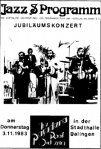 Concert announcement, 1983