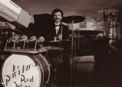 Derek Jones, former drummer and now company secretary of the orchestra.